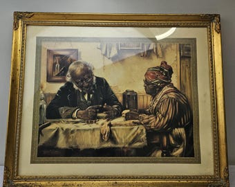 Vintage Framed Art Print After Harry Roseland Gold Frame 16x20