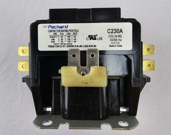 Packard C230A 2 Pole Contactor 30A 24V Coil HVAC A/C