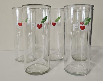 Vintage 5 Set Glasses Tea Pom 6.5"