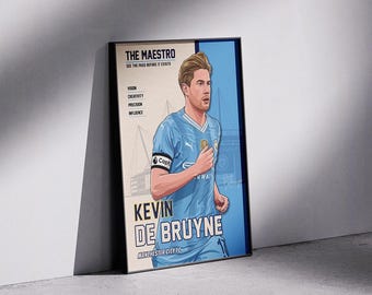 Kevin De Bruyne Poster | Manchester City Football Art | The Maestro Print (Digital Download)
