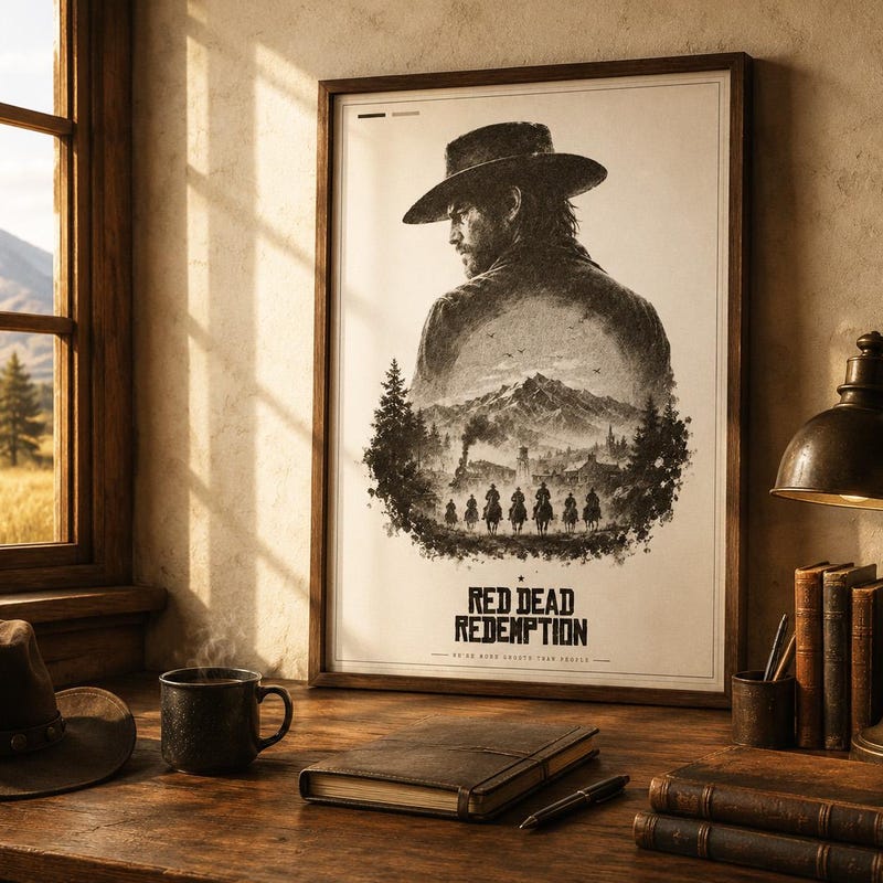 Red Dead Redemption Poster - Etsy