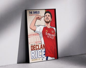 Declan Rice Poster | Arsenal Football Art | The Shield Print (Digital Download)