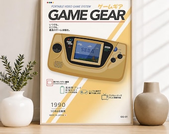 Game Gear Collection Edition Poster | Retro Sega Handheld Wall Art | Printable Gaming Room Decor