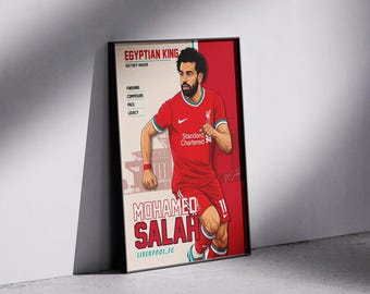 Mohamed Salah Poster | Liverpool  Football Art | The Egyptian King (Digital Download)