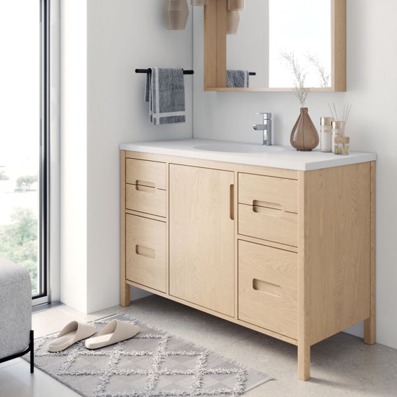 Solid Wood Bathroom Vanity Free Shipping Etsy