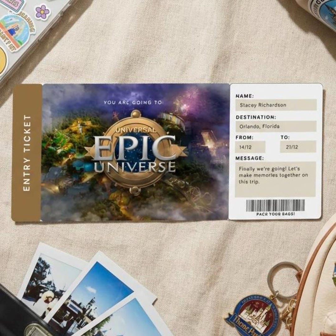 Universal Epic Universe Theme Park Surprise Trip Ticket | Universal ...