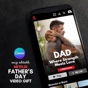Father's Day Video Greeting | Personalized Digital Father's Day Gift for Dads | Dadflix Gift