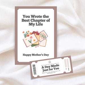 Tarjeta del Día de la Madre con cupón personalizable / Regalo del Día de la Madre imprimible, plantilla editable de Canva, regalo para mamá, regalo para ella