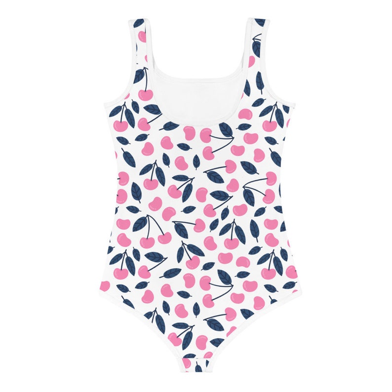 Pink Cherry Kids Swimsuit Cute Swimwear Daughter Swimsuit Etsy