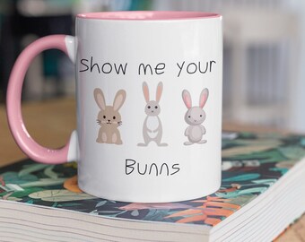 Bunny mok, laat me je broodjes zien | Konijn Mom Mok | Cadeau voor konijnenliefhebber | Konijn minnaar cadeau | Bunny Mom-cadeaus | Keramische konijnenmok | Konijntje mok