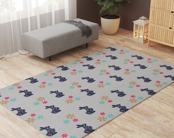 Washable Pet Playpen Floor Mat, Rug Playmat for Rabbits, Cats, Dogs. Premium Playpen Floor Mat for Rabbits - Soft and Safe Surface