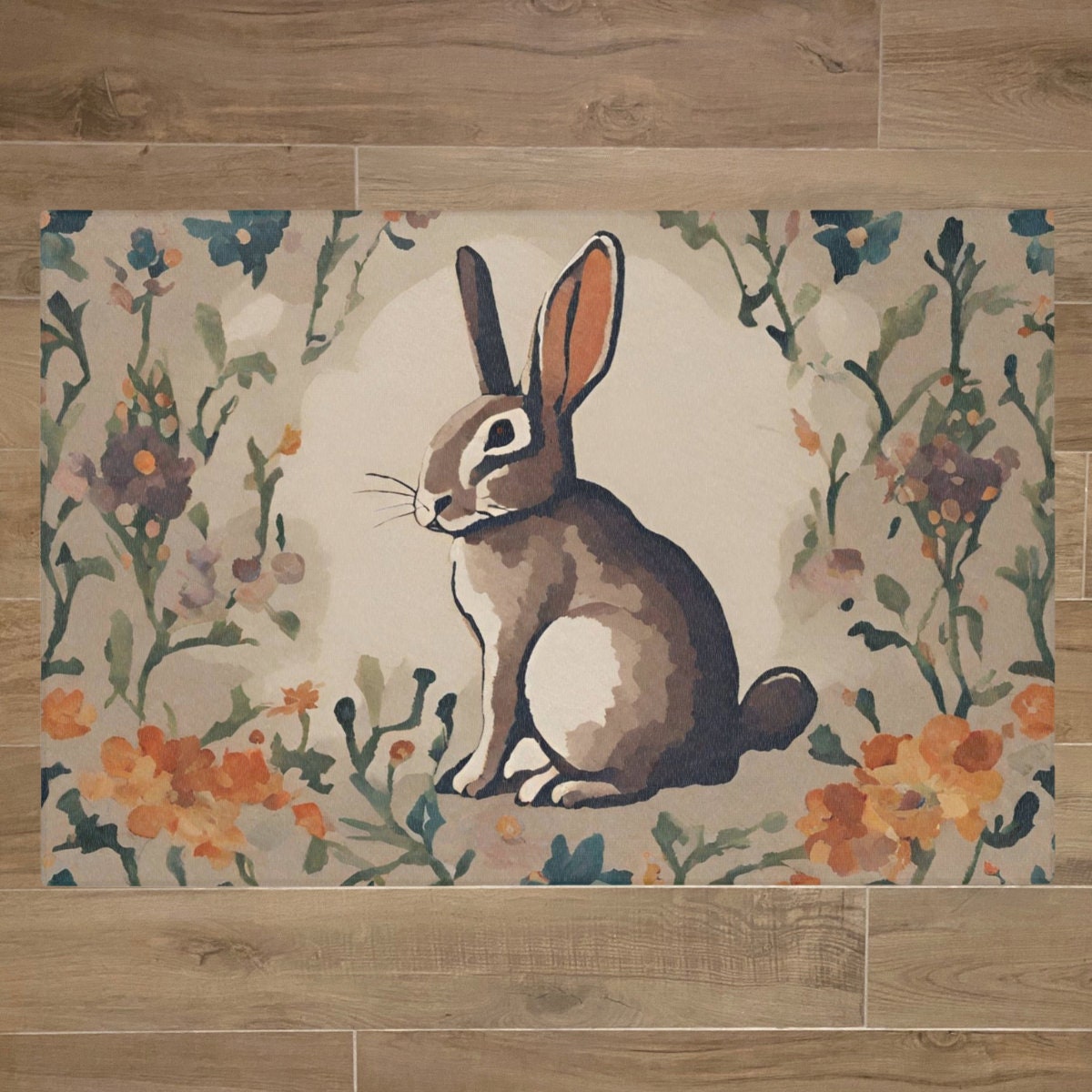 Washable Rabbit Mat, Pet Playpen Floor Mat, Rug Playmat for Rabbits