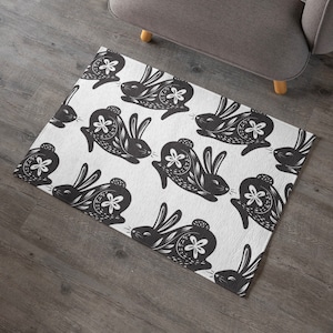 Rabbit Mat, Pet Playpen Floor Mat Rug Playmat for Rabbits, Cats, Dogs ...