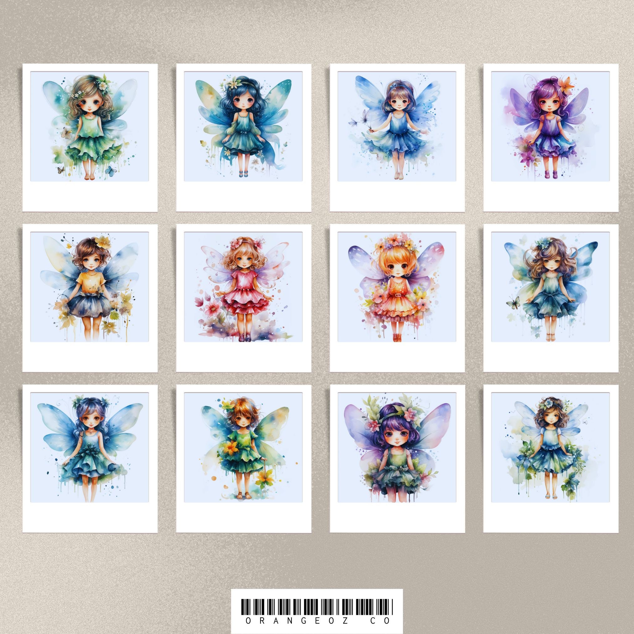Watercolor Fairy Clipart Bundle. Card Making. PNG and SVG Files ...