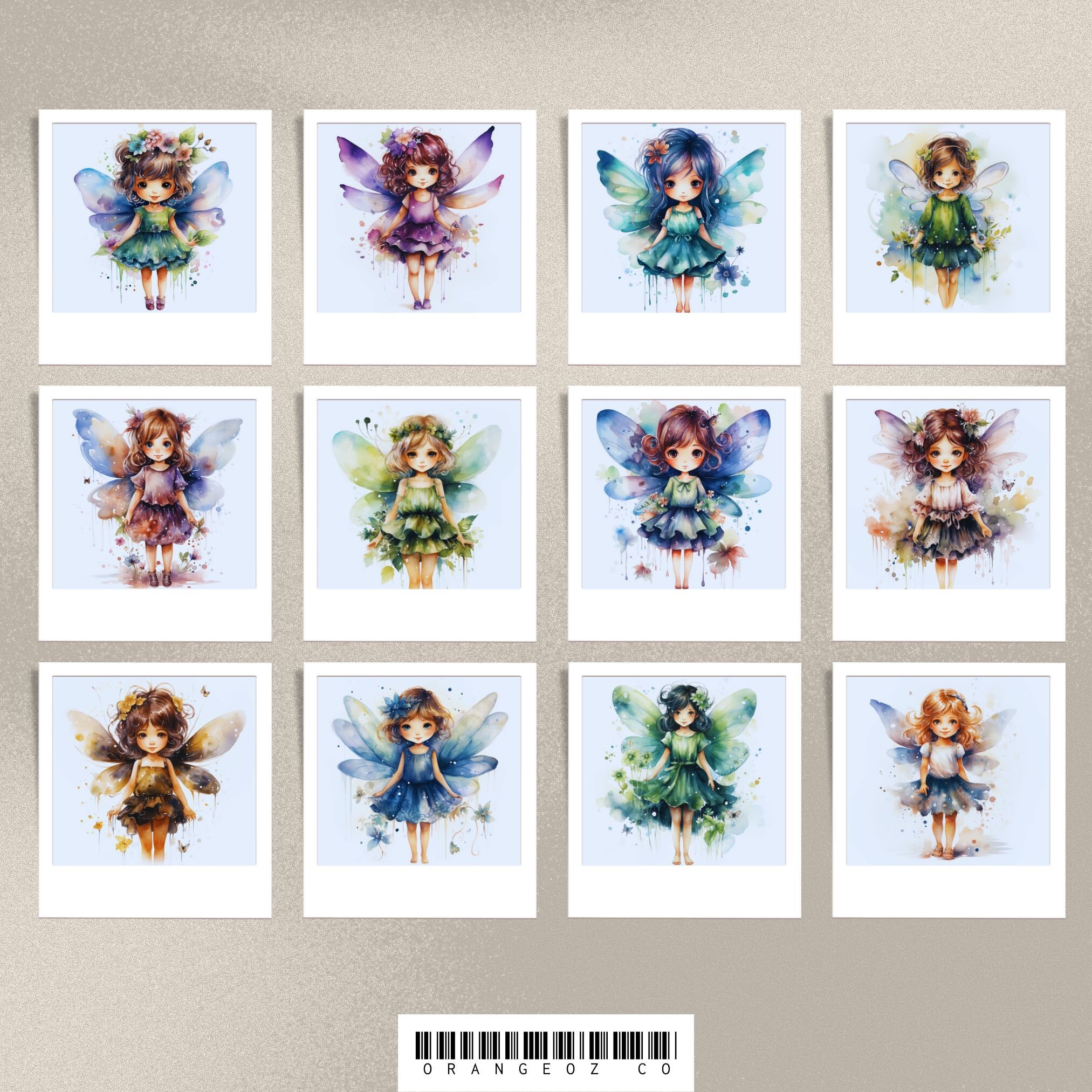Watercolor Fairy Clipart Bundle. Card Making. PNG and SVG Files ...