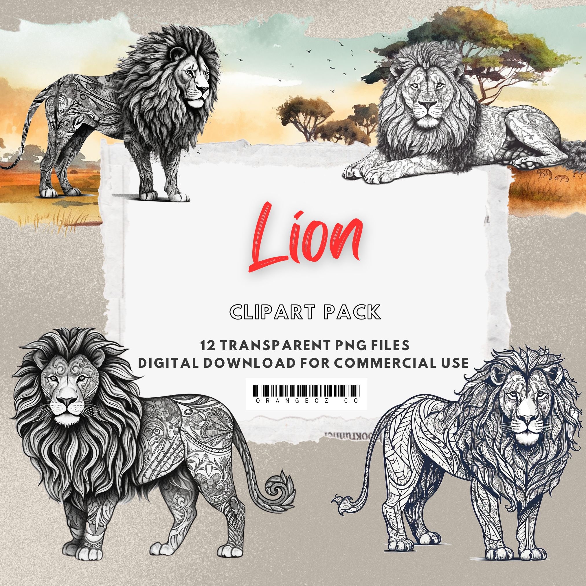 Lion Tattoo Svg File 