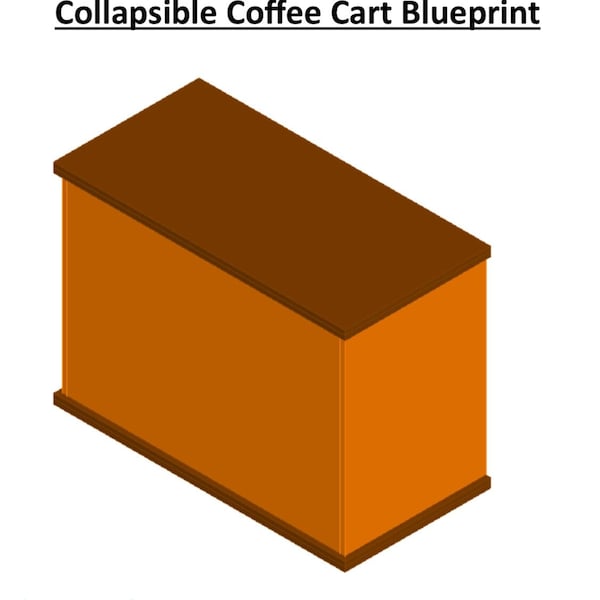 Collapsible Coffee Cart Blueprint- PDF
