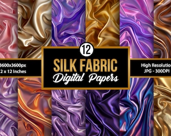 Fondo de tela de seda / Papel digital satinado elegante / Textura de seda suave y brillante