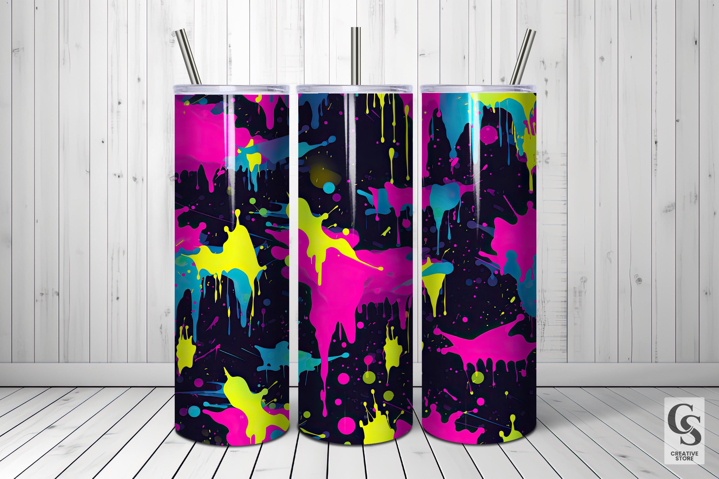 Neon Splash Seamless Pattern | Bright Abstract Digital Paper | Seamless ...