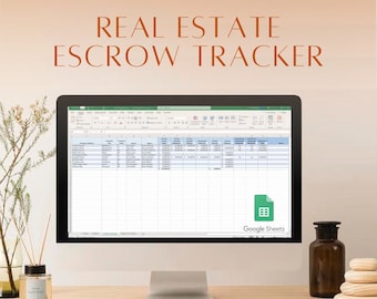 Google Sheets - Real Estate Escrow Tracker Simple, Brokerage Tracker, Broker Income Tracker, Properties Sold - Includes Template & Tutorial