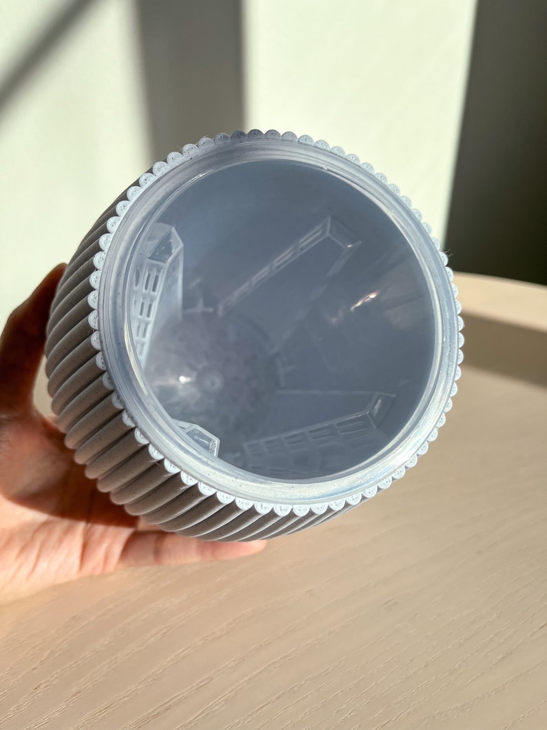 Maceta HWASEOM de mediados de siglo, transparente, de 10,16 cm, 13,78 cm y 18,78 cm de alto. Maceta única y perfecta para la decoración del hogar. Plantas de interior de mediados de siglo. imagen 6