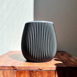 Maceta HWASEOM de mediados de siglo, transparente, de 10,16 cm, 13,78 cm y 18,78 cm de alto. Maceta única y perfecta para la decoración del hogar. Plantas de interior de mediados de siglo. imagen 3