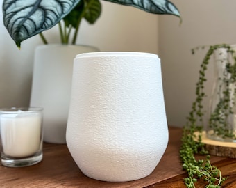 Maceta cónica de 10, 12, 15 y 18 cm de alto, transparente, con drenaje, decorativa para el hogar, maceta de interior, maceta grande minimalista.