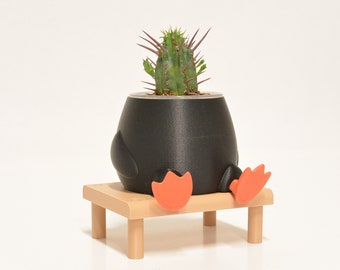Duck on a Bench Plant Pot 3D Printed Cute Animal Planter Duck Home Decor Plant Accessory Cactus Succulent Indoor Plant Holder Birthday Gift