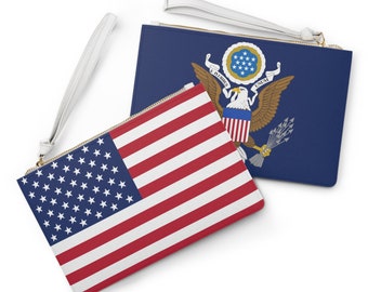 Flag of the USA & Great Seal Clutch Bag or Mini-Clutch, American Flag United States of America