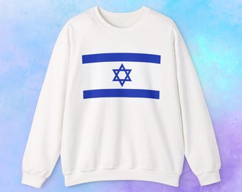 Israeli Flag Sweatshirt | Star of David Crewneck