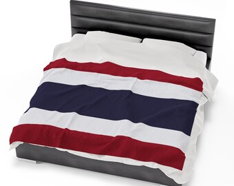 Velveteen Plush Blanket, Flag of Thailand