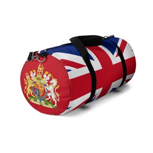 Union Jack Duffel Bag Flag of Great Britain with Royal Coat of Arms
