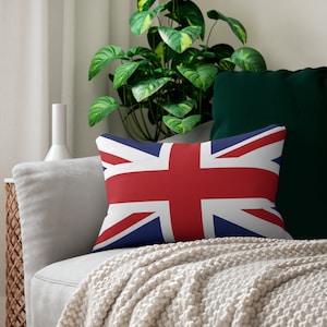 Spun Polyester Lumbar Pillow, Flag of Great Britain, Union Jack