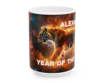 Chinese Zodiac Tiger Coffee Mug, Lunar New Year Gift