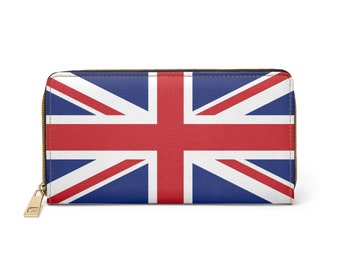 UK Flag Wallet Faux Leather England Scotland Wales Union Jack Wallet for Men and Women British Gift Travel Wallet Card Holder