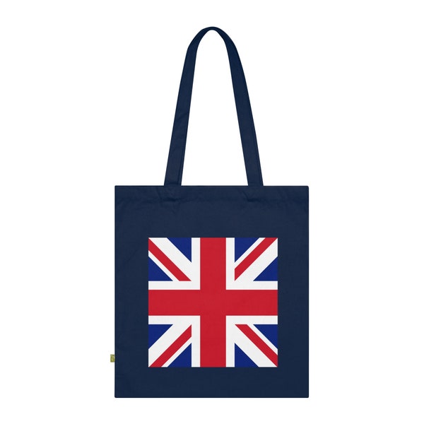 Sac fourre-tout en coton bio, Union Jack, drapeau de la Grande-Bretagne, drapeau britannique