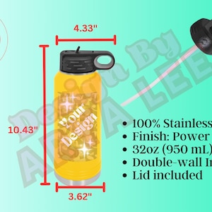 Descarga digital Polar Camel Botella de agua de 32 oz Carta de colores Maqueta de taza Descripción del producto POD Impresión bajo demanda Información Guía de tallas