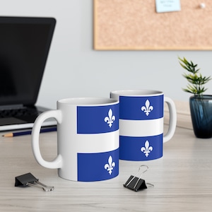 Ceramic Mug, Flag of Quebec
