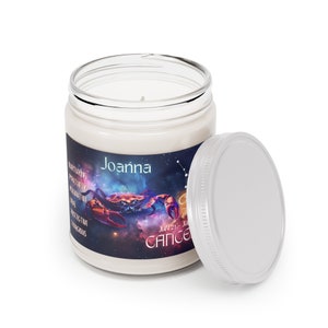 Customized Cancer Zodiac Scented Candle, Astrology, Horoscope, Gift for Mom, Gift for Her, Constellation, Custom Name Gift, Zodiac Sign