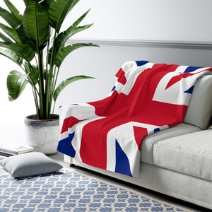 Sherpa Fleece Decke, Union Jack Flagge von Großbritannien