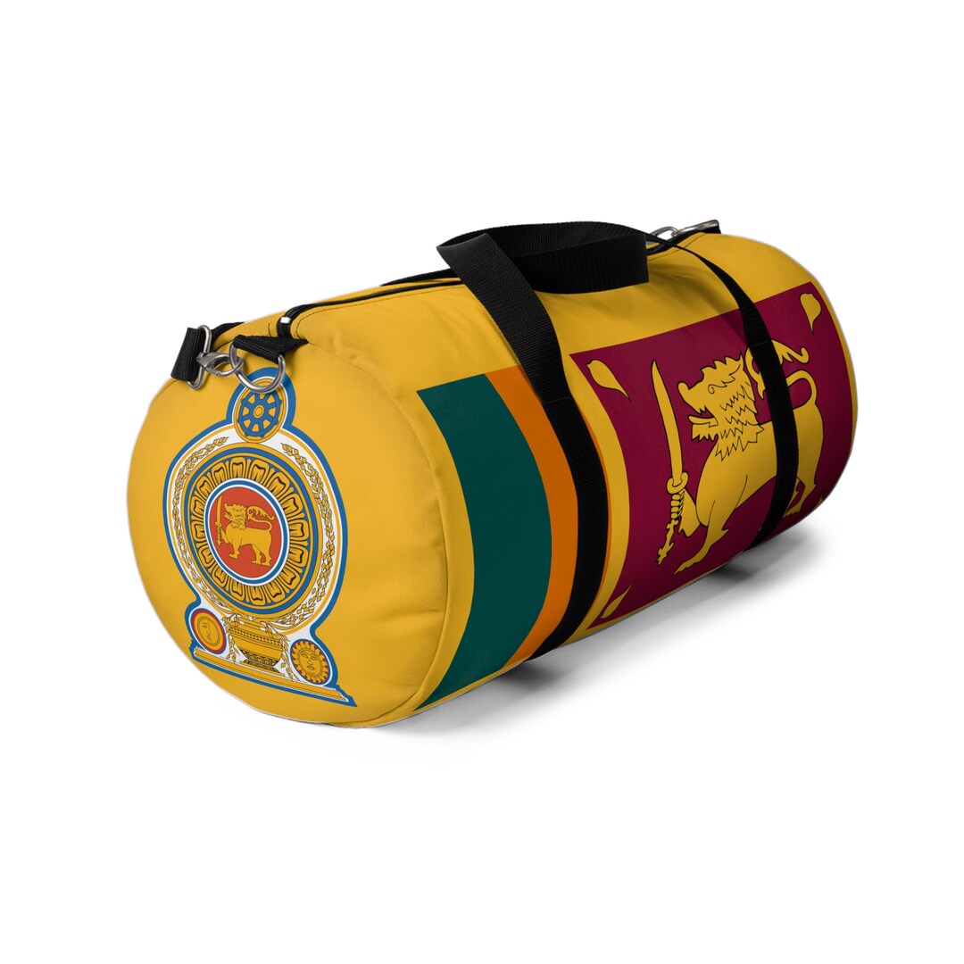 Sri Lanka Flag Duffel Bag With Coat of Arms Etsy