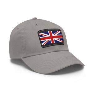 Dad Hat with Leather Patch, Flag of Great Britain, United Kingdom, Union Jack