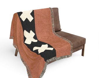 Coperta in tessuto jacquard di cotone con bandiera di Amsterdam, City Pride, decorazione per la casa, regalo per i Paesi Bassi