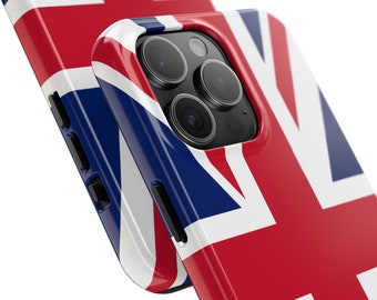 Union Jack Tough iPhone 15 Cases, iPhone 7, 8, X, 11, 12, 13, 14, UK Flag, Flag of Great Britain, England, British