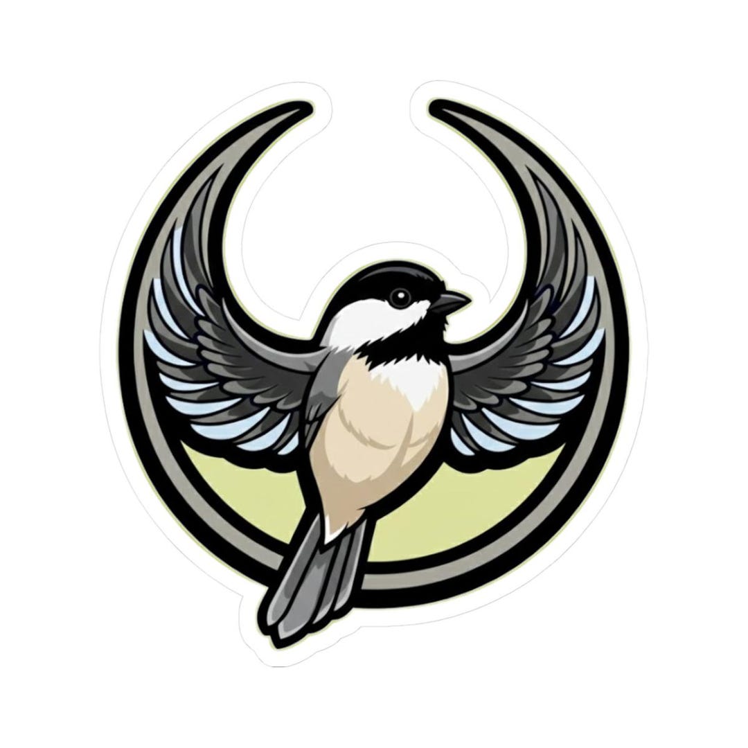 Black-capped Chickadee Resistance Kiss Cut Vinyl Sticker Symbolic ...