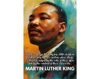 Martin Luther King portrait poster | Matte Vertical Poster