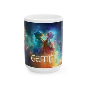 Personalized Gemini Zodiac Coffee Mug, Horoscope, Birthday Mug, Gift for Her, Gift for Him, Gemini Mug, Astrology Gift, Constellation