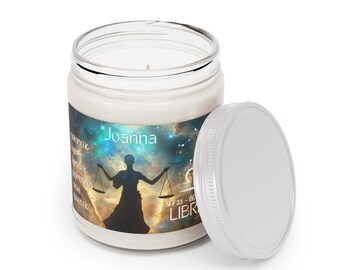 Custom Libra Zodiac Soy Candle, Astrology Gift