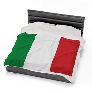 Velveteen Plush Blanket, Flag of Italy