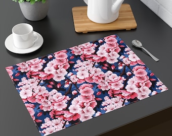 Spring Sakura Cherry Blossoms Placemat, Table Mat